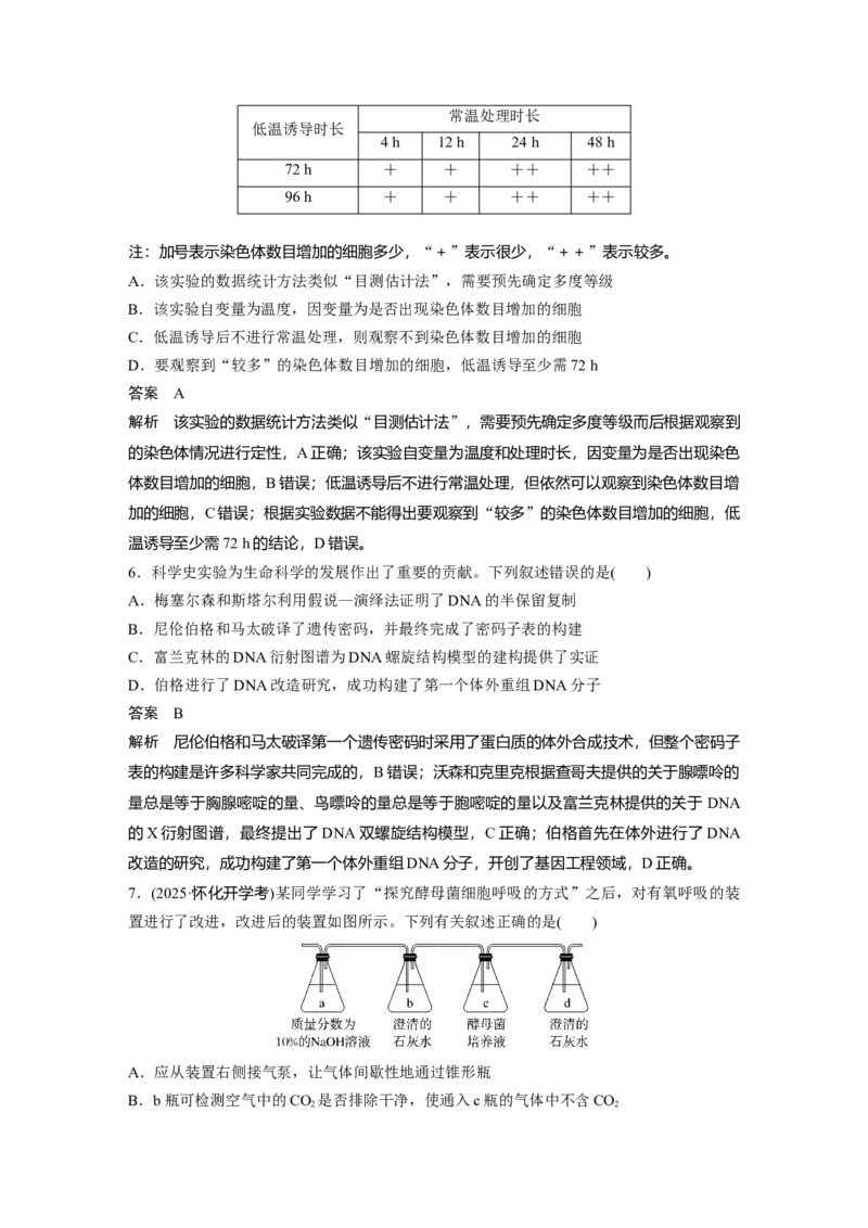 《第一部分　专题九　专题强化练　实验与探究_2026版高中《二三轮复习+冲刺复习》_教师用书Word版文档_第一部分　专题复习》第3页预览