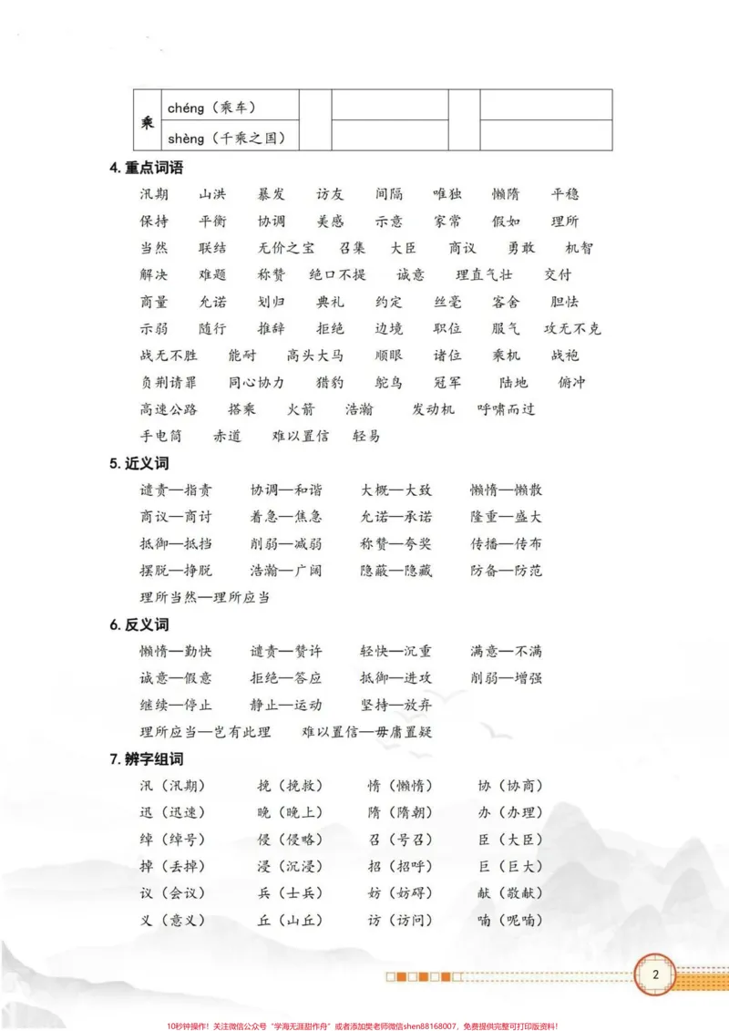 《五年级上册语文第二单元知识点盘点。五年级上册语文第二单元知识点盘点#五年级上册语文#知识点总结#语文第二单元#五年级语文知识点#学习资料分享》第3页预览
