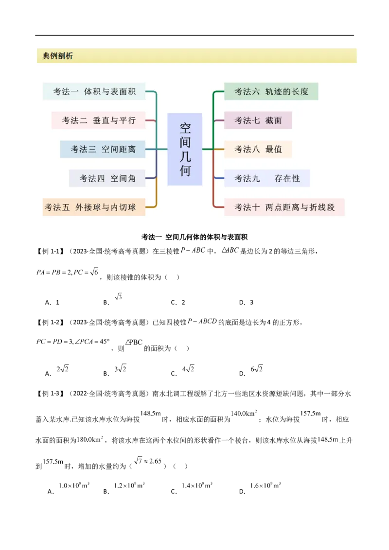 《专题13空间几何（选填题10种考法）（原卷版）_初高中资料库_高中资料库（转存避免链接过期失效）_高中数学》第3页预览