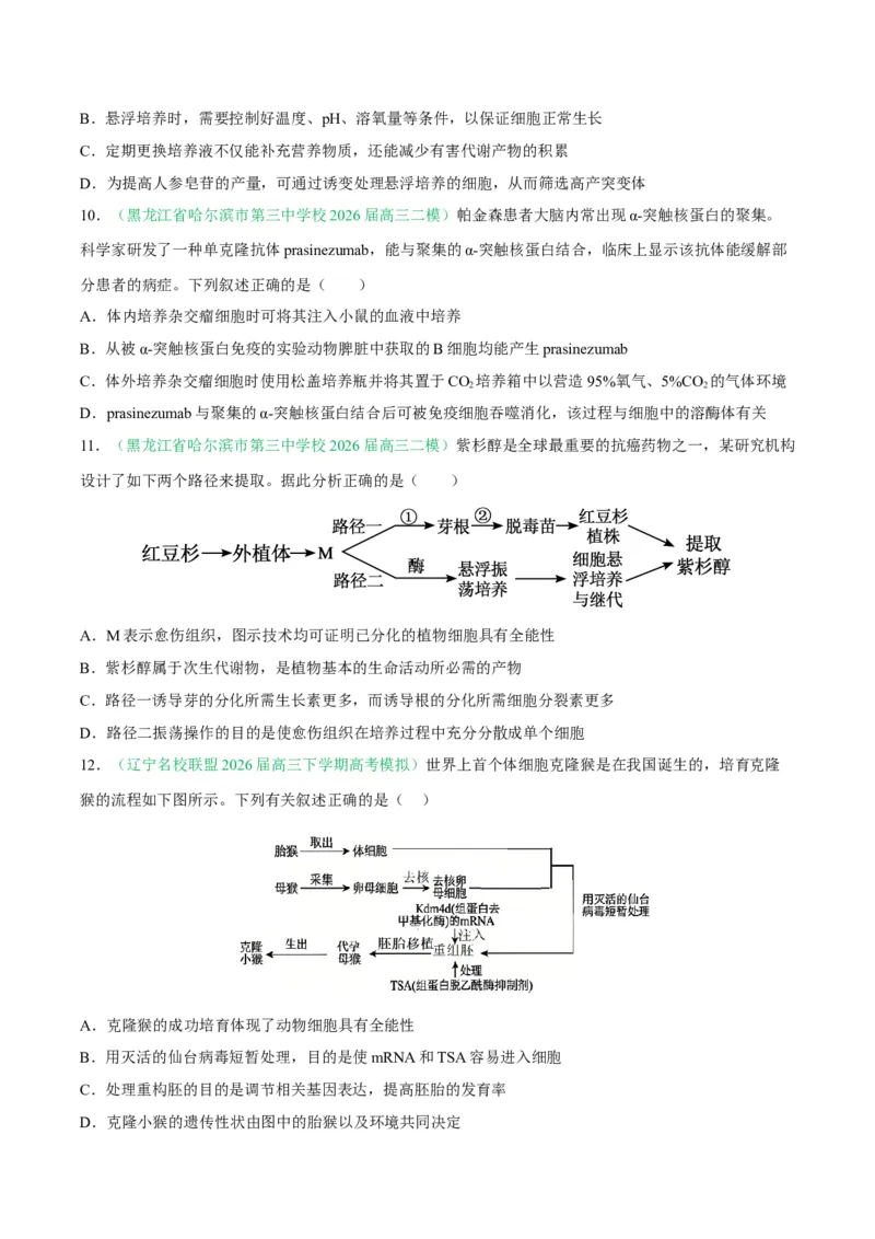 《专题10生物技术与工程（5大考点）（学生版）(1)_高考一二三轮复习_生物_2027年高考生物专项_2026年高考生物二模试题分类汇编（黑吉辽蒙专用）-G295_2026版》第8页预览