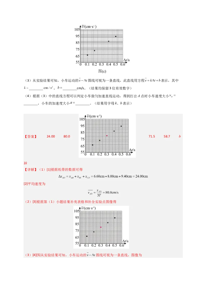 《专题31力学实验（一）（全国通用）（教师版）_高考一二三轮复习_物理_2026年-物理高考专项复习_十年（2016-2025）高考物理真题分类汇编（全国通用）-G15》第5页预览