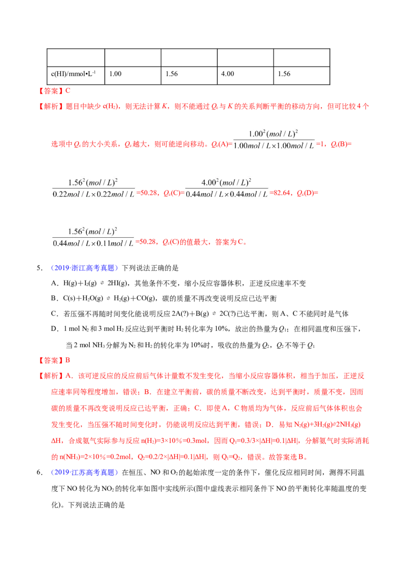 《专题40化学平衡的建立与移动（B）（教师版）_初高中资料库_高中资料库（转存避免链接过期失效）_高中化学》第4页预览