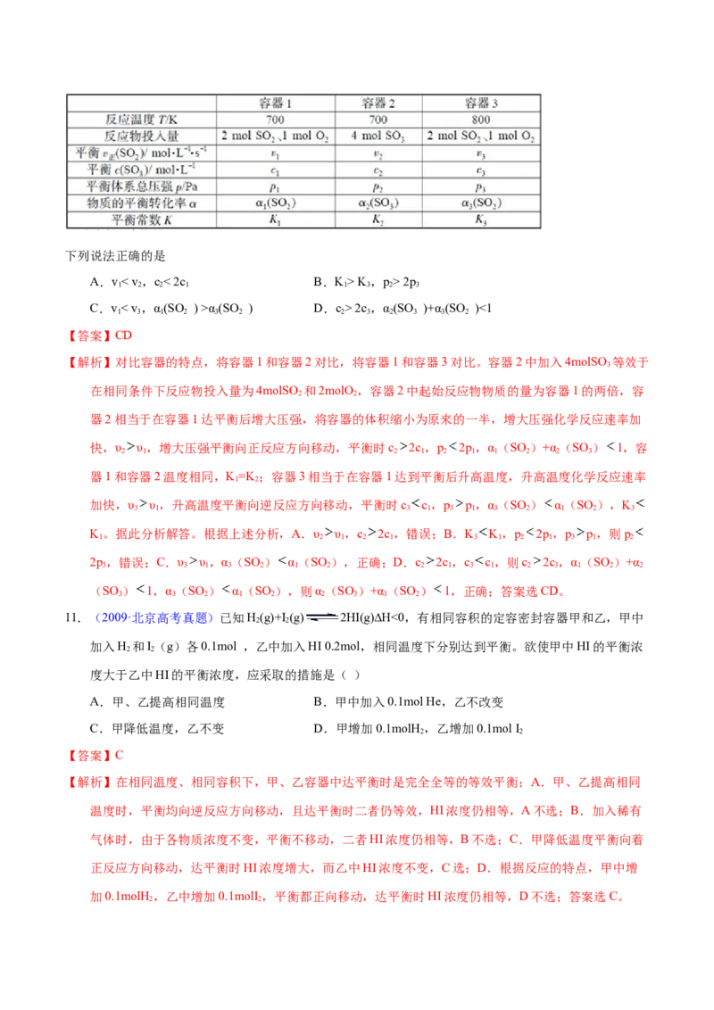 《专题40化学平衡的建立与移动（B）（教师版）_初高中资料库_高中资料库（转存避免链接过期失效）_高中化学》第8页预览