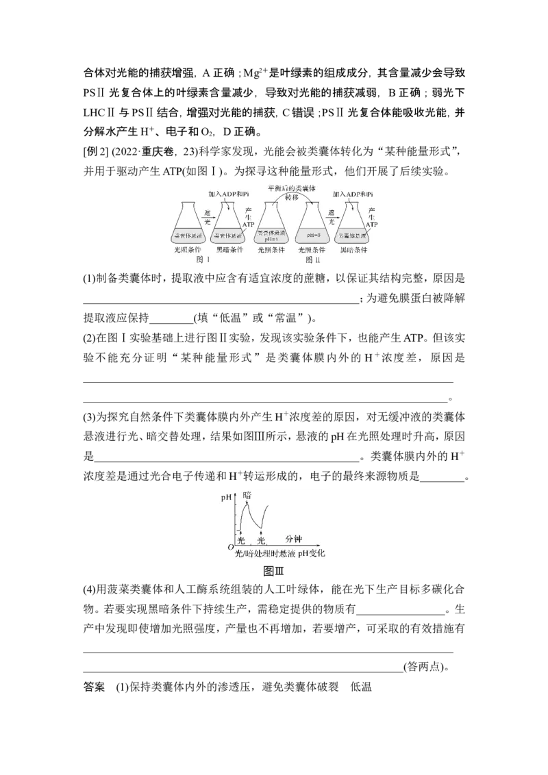 《课时3电子传递链及化学渗透假说、C4植物、景天科植物、光呼吸等特殊代谢类型(1)_2026版高中《二三轮复习+冲刺复习》_另附1套Word版题库_第一篇 大概念专题突破》第4页预览