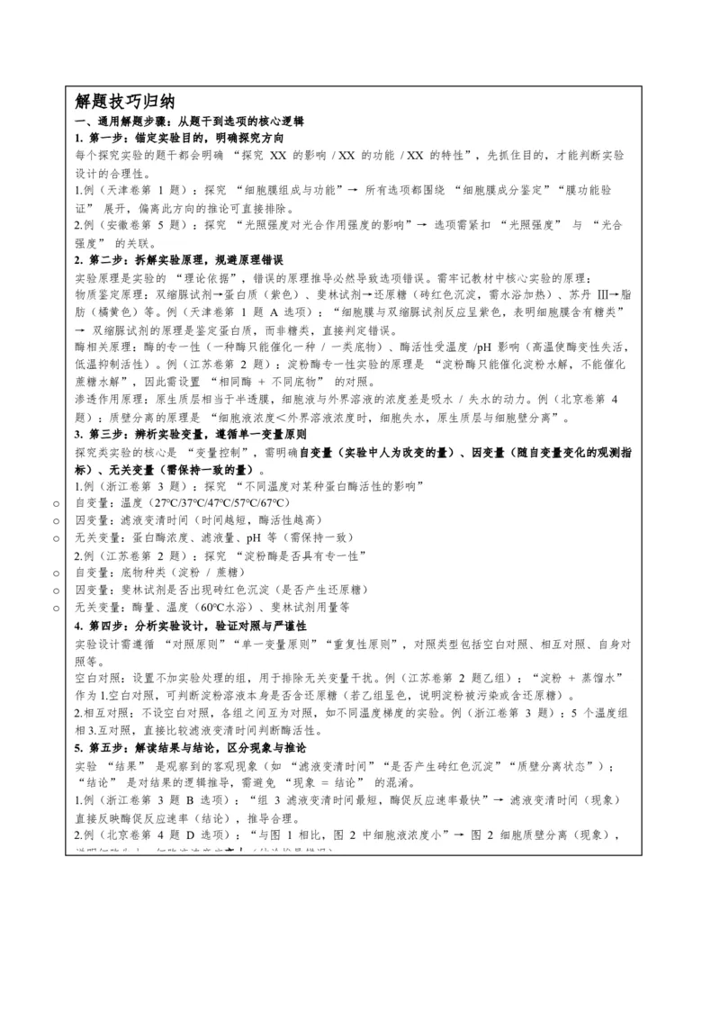 《专题一教材经典实验——溯源回归与变式迁移精研（学生版）_高考一二三轮复习_生物_2026年-生物高考专项复习_32026年高考生物实验题专项突破训练》第9页预览