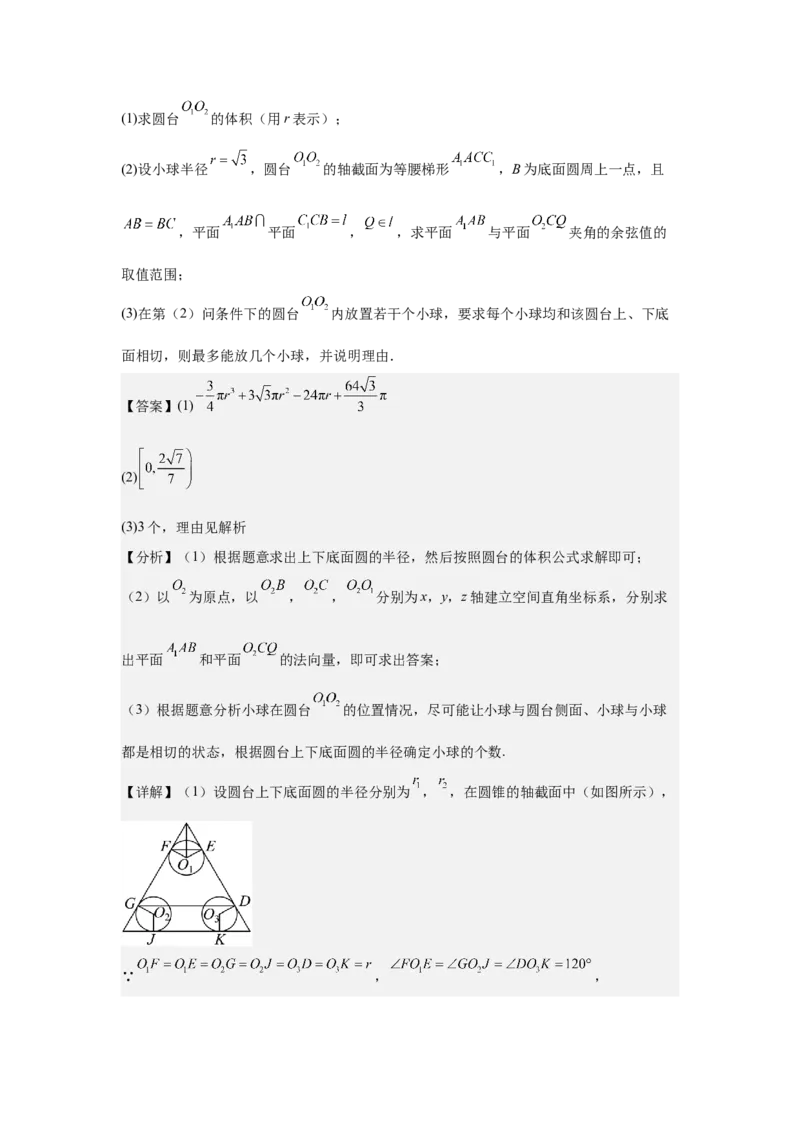 《2026届高考压轴题冲刺演练（一）立体几何（教师版）_数学_一轮复习_2027年高考数学一轮更新中_142027届高考数学压轴题冲刺演练》第10页预览