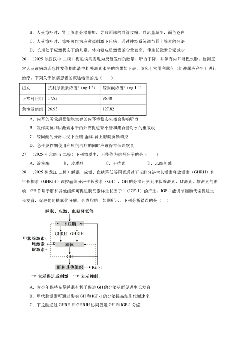 《专题10体液调节和免疫调节（学生版）_高考一二三轮复习_生物_2026年-生物高考专项复习_2025年高考生物二模试题分类汇编（新高考专用）_2025版》第9页预览