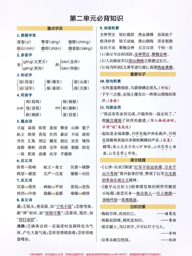 《六年级语文上册必背知识点。#关注我持续更新小学知识#暑假预习#知识点总结#小学语文#小学语文必考知识点盘点@qunju888.com小助手@qunju888.com热点@qunju888.com创作者中心@qunju888.com热点宝@qunju888.com来客官方助推官》第2页预览