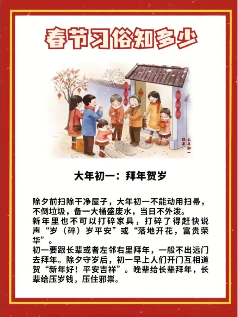 《春节习俗知多少？不知道的就收藏保存下来吧#家长收藏孩子受益#春节#过年#传统习俗不能忘#传统习俗_最新小学1-9年级各科+幼升小+综合类学习资源汇总包》第2页预览