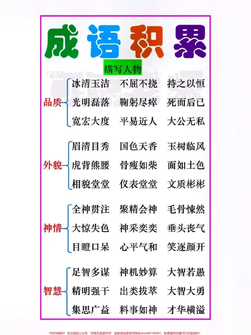 《成语积累。#关注我持续更新小学知识#词语积累#小学语文#暑假预习#四季成语积累@qunju888.com小助手@qunju888.com热点宝@qunju888.com创作者中心@qunju888.com来客官方助推官》第5页预览