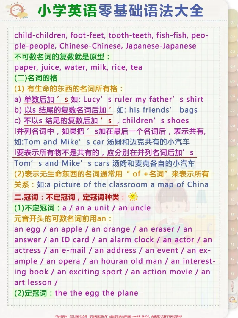 《英语零基础语法大全#英语语法_最新小学1-9年级各科+幼升小+综合类学习资源汇总包_价值20万元!最新小学1-9年级各科+幼升小+综合类学习资源汇总包_综合类一线老师整理版资源(全网独家)》第2页预览