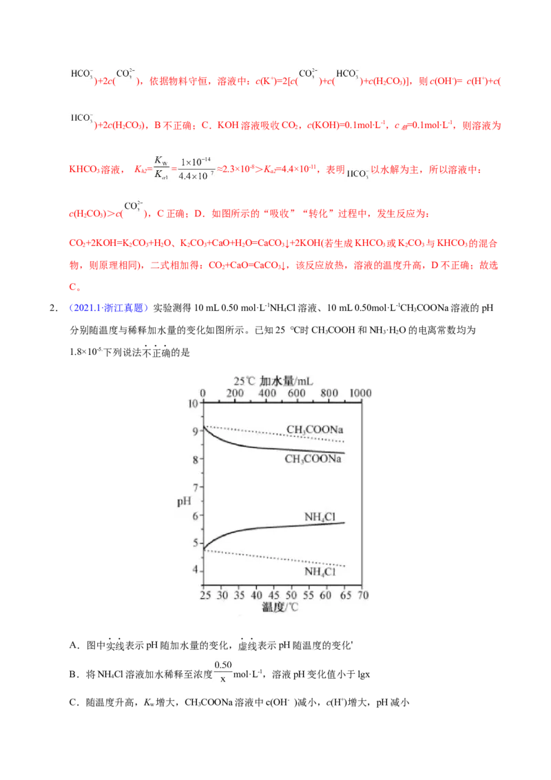 《专题47盐类水解及应用（教师版）_初高中资料库_高中资料库（转存避免链接过期失效）_高中化学》第2页预览