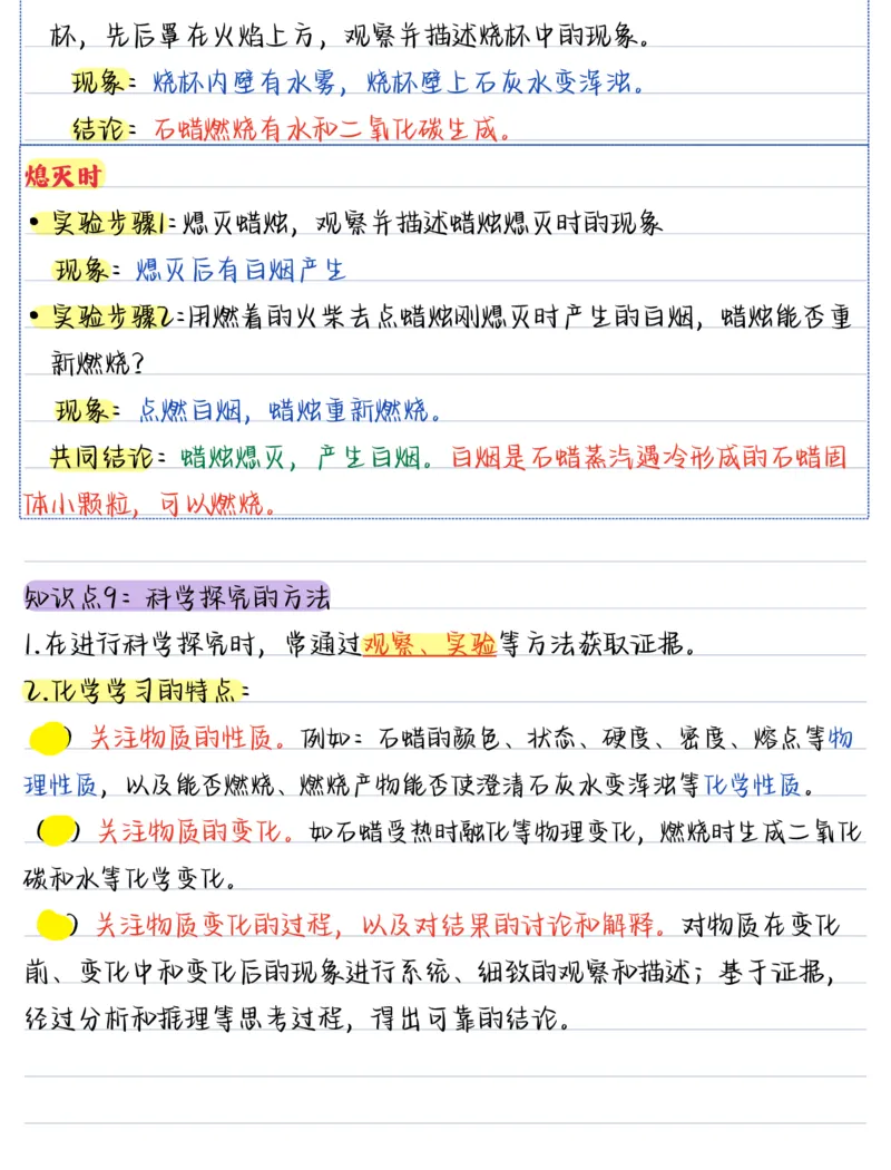 《（化学）2026版《核心笔记》9年级上册（人教）_2026秋初中教辅合集_2027《核心笔记》9全化学（新人教版）》第8页预览
