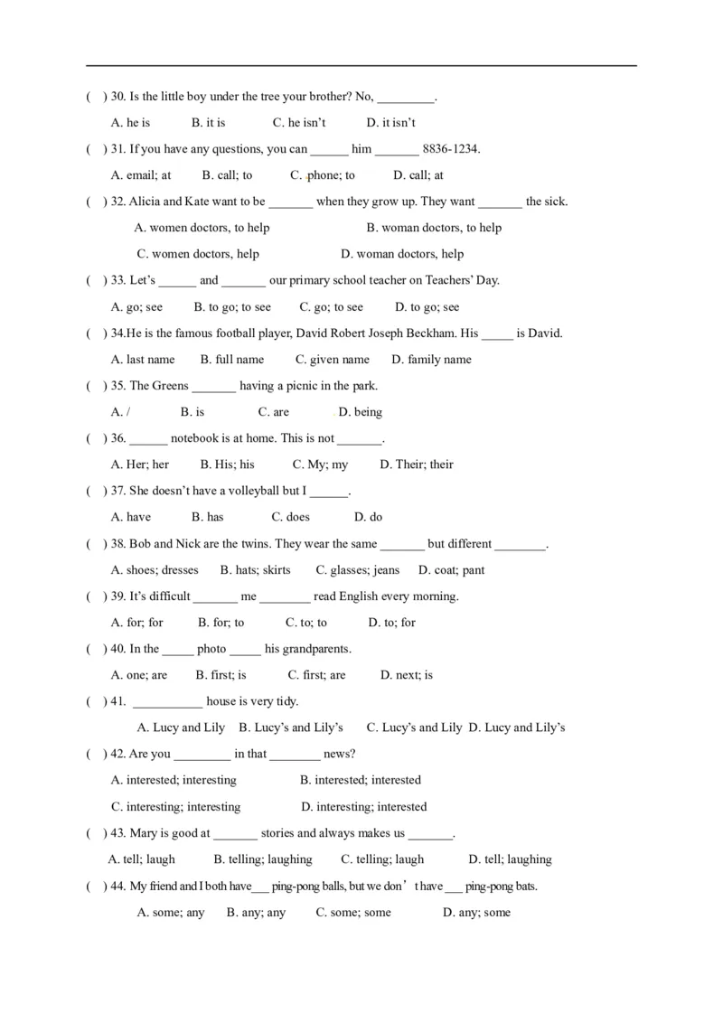 《[中学联盟]广东省汕头市龙湖实验中学2017-2018学年七年级上学期期中考试英语试题_初高中资料库_初中资料库（转存避免链接过期失效）_初中英语》第4页预览