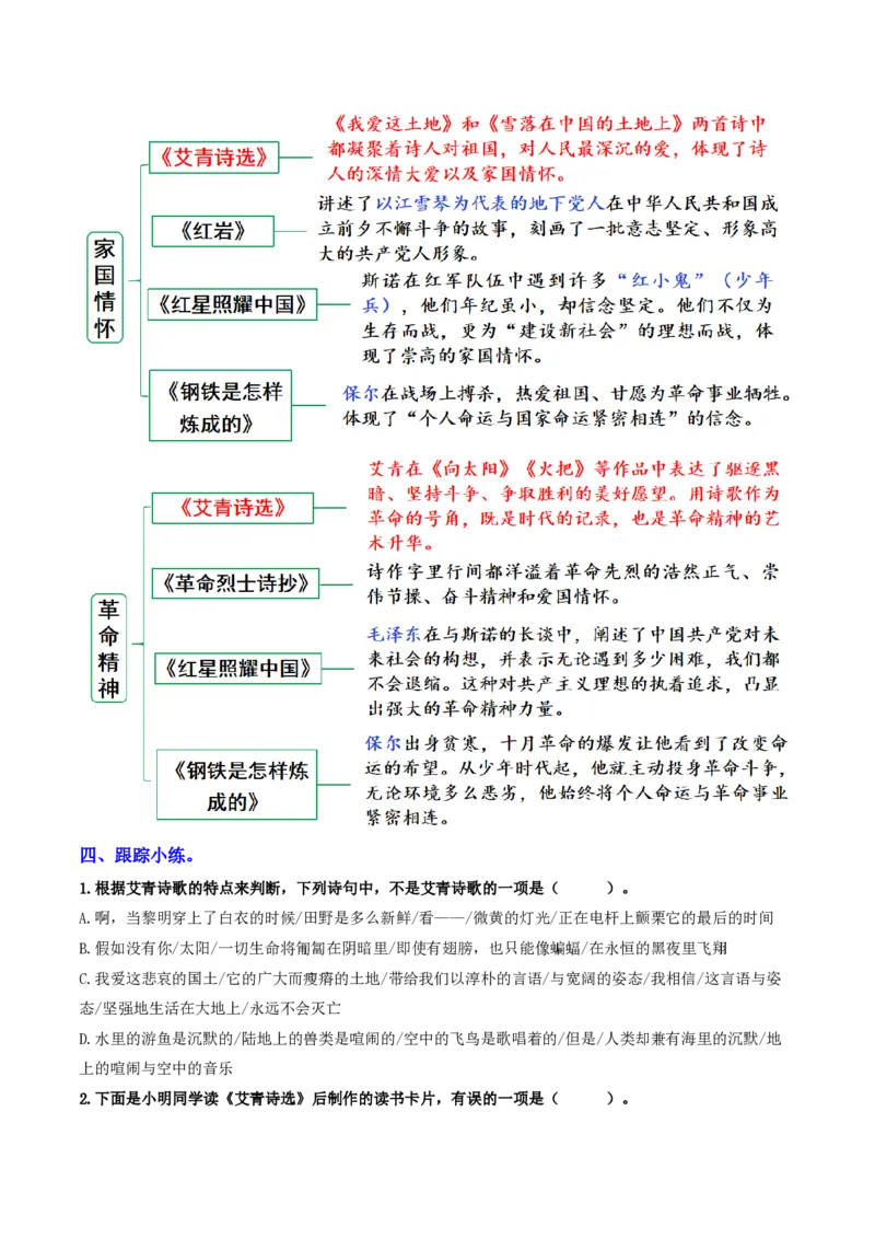 《（九上）第3课时名著梳理与整合（专项训练）（全国通用）（原卷版）_2026秋初中教辅合集_2027学科网&_2027《中考语文•一轮复习过教材》专项训练7-9年级[完整版]（全国通用）》第4页预览