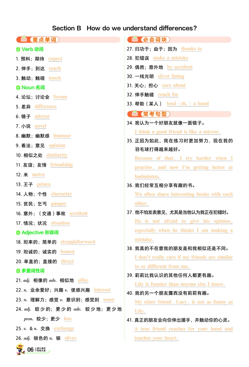 《默写本答案_2026秋初中教辅合集_2027一遍过_2026《一遍过》8上_2027《天星教育•一遍过》8上英语（人教河南版）》第6页预览