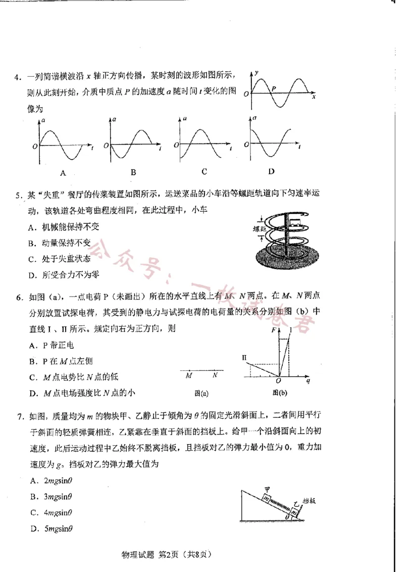 《吉林省九省联考物理无答案_初高中资料库_高中资料库（转存避免链接过期失效）_高中物理》第2页预览