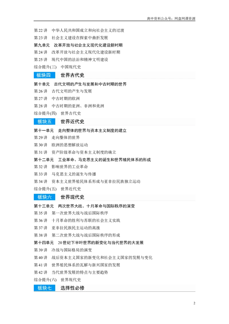《复习讲义（目录）_初高中资料库_高中资料库（转存避免链接过期失效）_高中历史》第2页预览