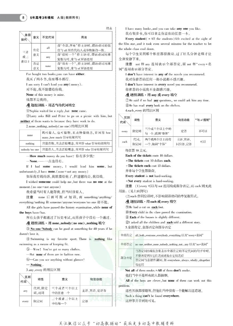 《《5年高考3年模拟》A版英语江苏版_2020版》第10页预览