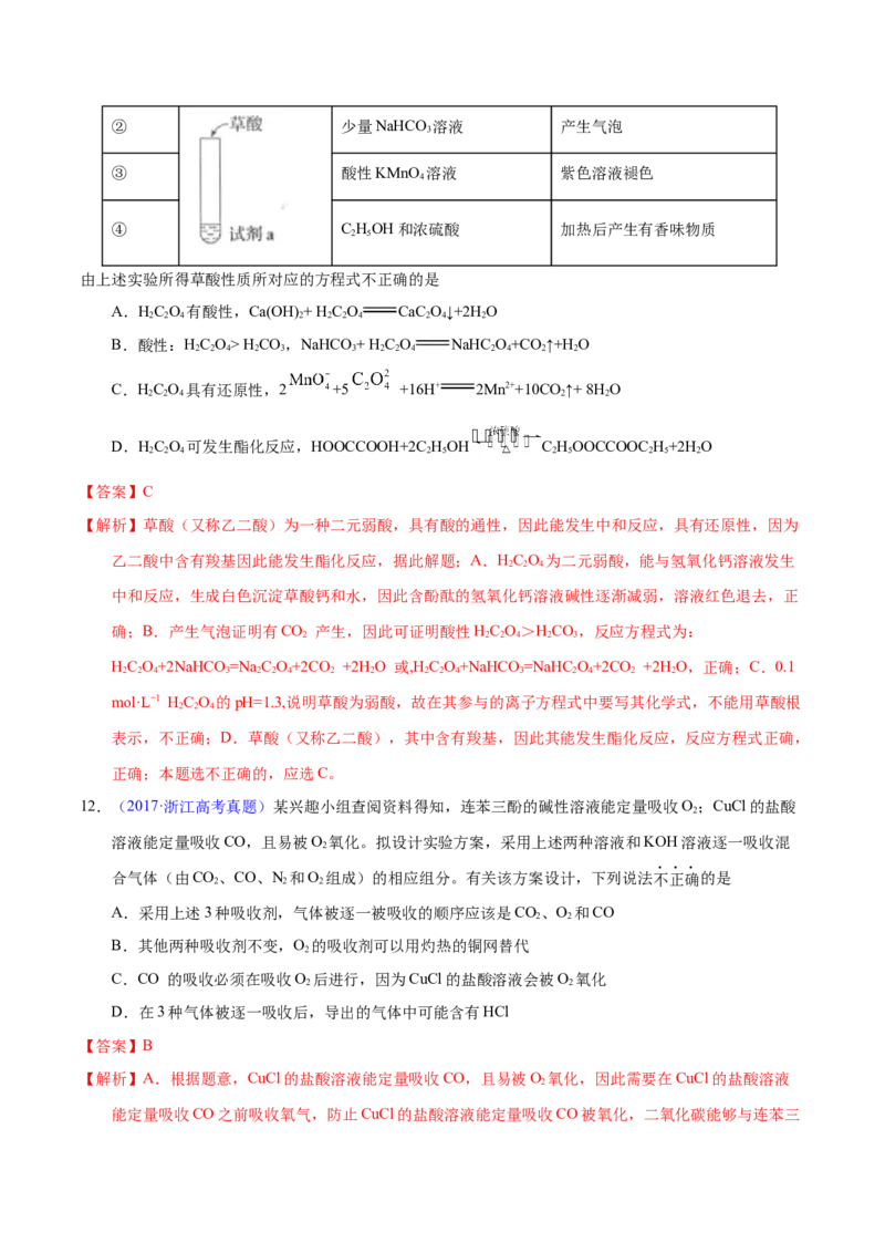 《专题67实验设计与评价（教师版）_初高中资料库_高中资料库（转存避免链接过期失效）_高中化学》第8页预览