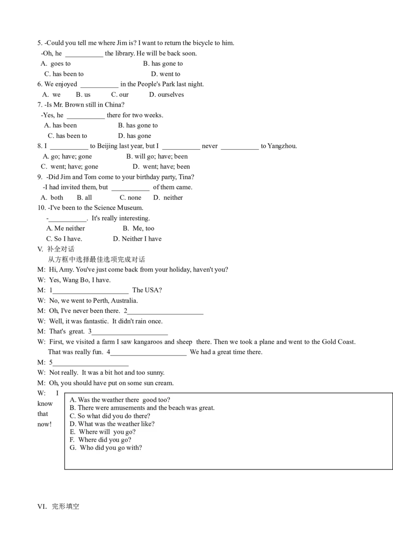 《Unit9Haveyoueverbeento…SectionA优化训练_初高中资料库_初中资料库（转存避免链接过期失效）_初中英语》第2页预览